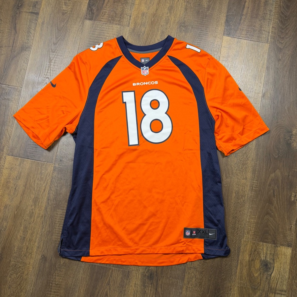 Nike Peyton Manning Denver Broncos #18 NFL Jersey Mens XXL On Field
